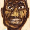 Brown Face in Turquoise T